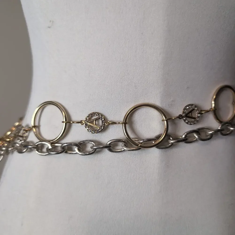 Mixed Metal Layered Chain Belt Vintage Set